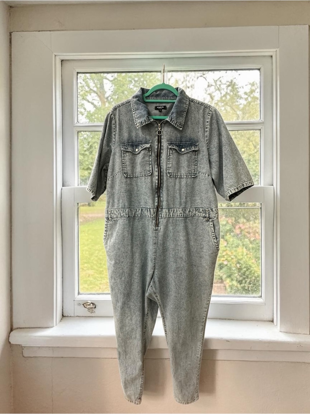 Simply Be. Denim chambray jumpsuit/boiler suit. Size: US 18